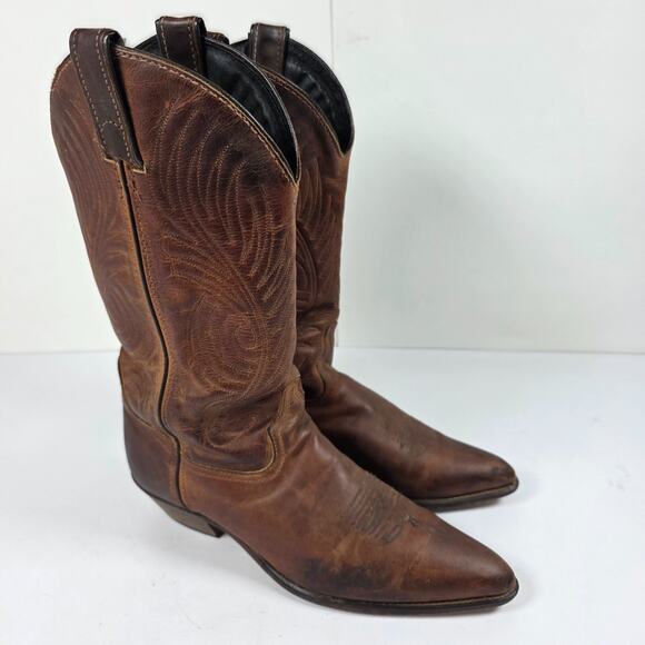 Code West | Shoes | Vintage Code West Womens 8m Brown Leather Western ...